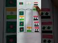 Indian flag 🇮🇳 Syria flag 🇸🇾 Bangladesh flag 🇧🇩 craft for republic day #indianflag #shorts #flag