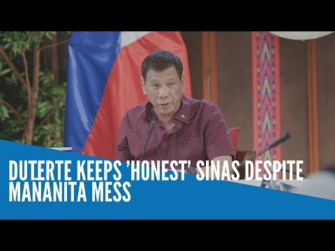 Duterte keeps ’honest’ Sinas despite mañanita mess