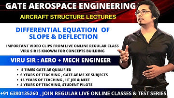 Differential equation of slope and deflection | aerospace engineering GATE preparation coaching