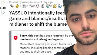 Reddit Admins DELETE EVIDENCE that would get streamer "Yassuo" BANNED!
