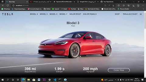 Tesla Clone using Reactjs and Redux