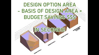 Dynamo Design Series 005: Study Wall and Floor Areas of Design Options versus Basis of Design Bldg