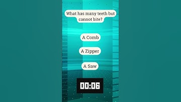 Quick Riddle #19 — Teeth but cannot bite? #Shorts