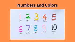 Learn NUMBERS 123 and COLORS | 123 | Numbers and Colors | Preschool Kindergarten Educational video