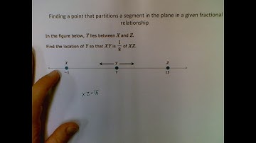 Geometry - Finding a point that partitions a segment in the plane in a given fractional relationship