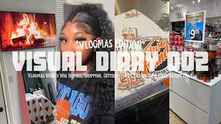 visual diary 002 (vlogmas week 1): wig install, shopping, holiday spirit, new food, & chit chat
