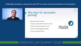 Federated Analytics: Using Nuix and PXF to Load Unstructured Data into Greenplum