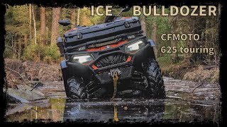 ICE BULLDOZER - CF MOTO 625 touring, April's chilly forest 2024