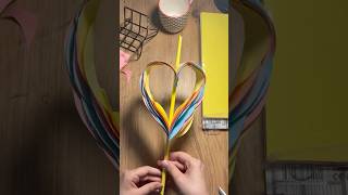 Colourful Heart 💓 Easy Craft! #diy #craft #paperwallcraft #handmade #diycrafts #art #homedecor