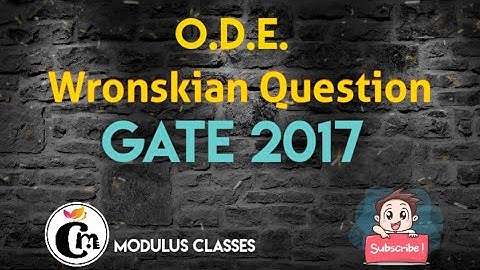 Wronskian Question|Gate2017|Modulus Classes