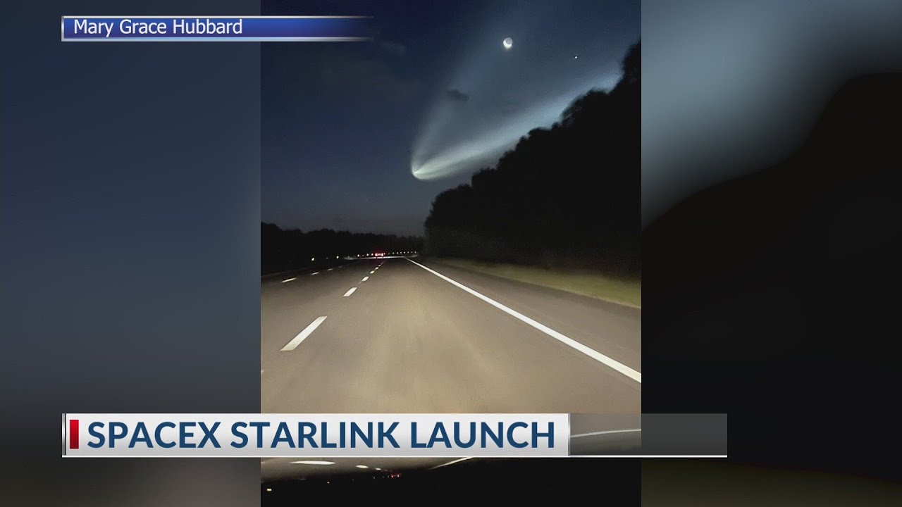 SpaceX Starlink launch lights up Lowcountry sky - YouTube