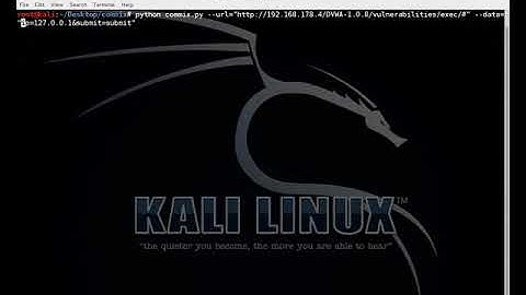 How to attack DVWA with COMMIX