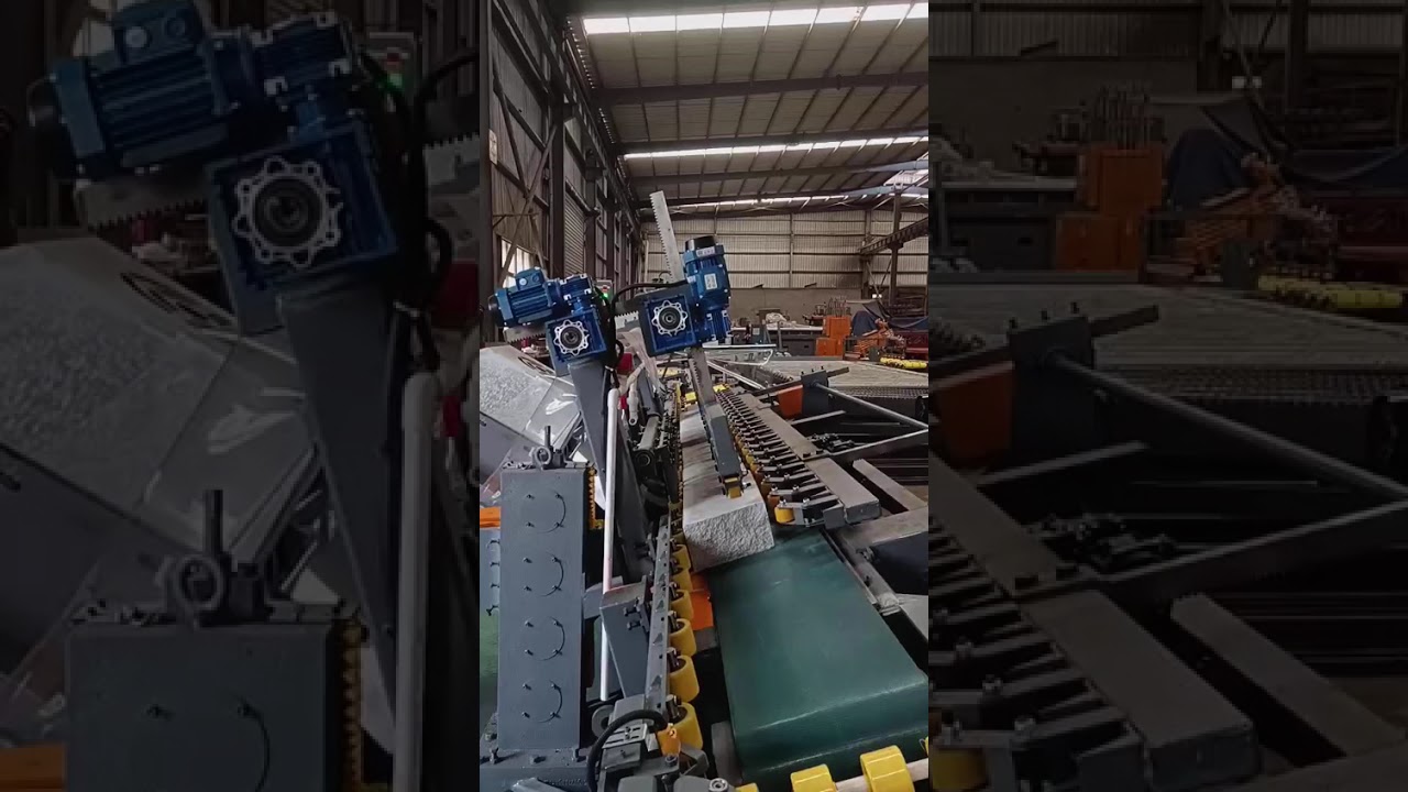 Automatic Granite Kerbstone Machine Line:Cutting,Slicing,Chamfering,Flaming,Discharging Machine