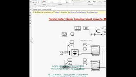 Parallel battery Super Capacitor boost converter-Matlab Simulink Supercapacitor-Matlab PhD Research