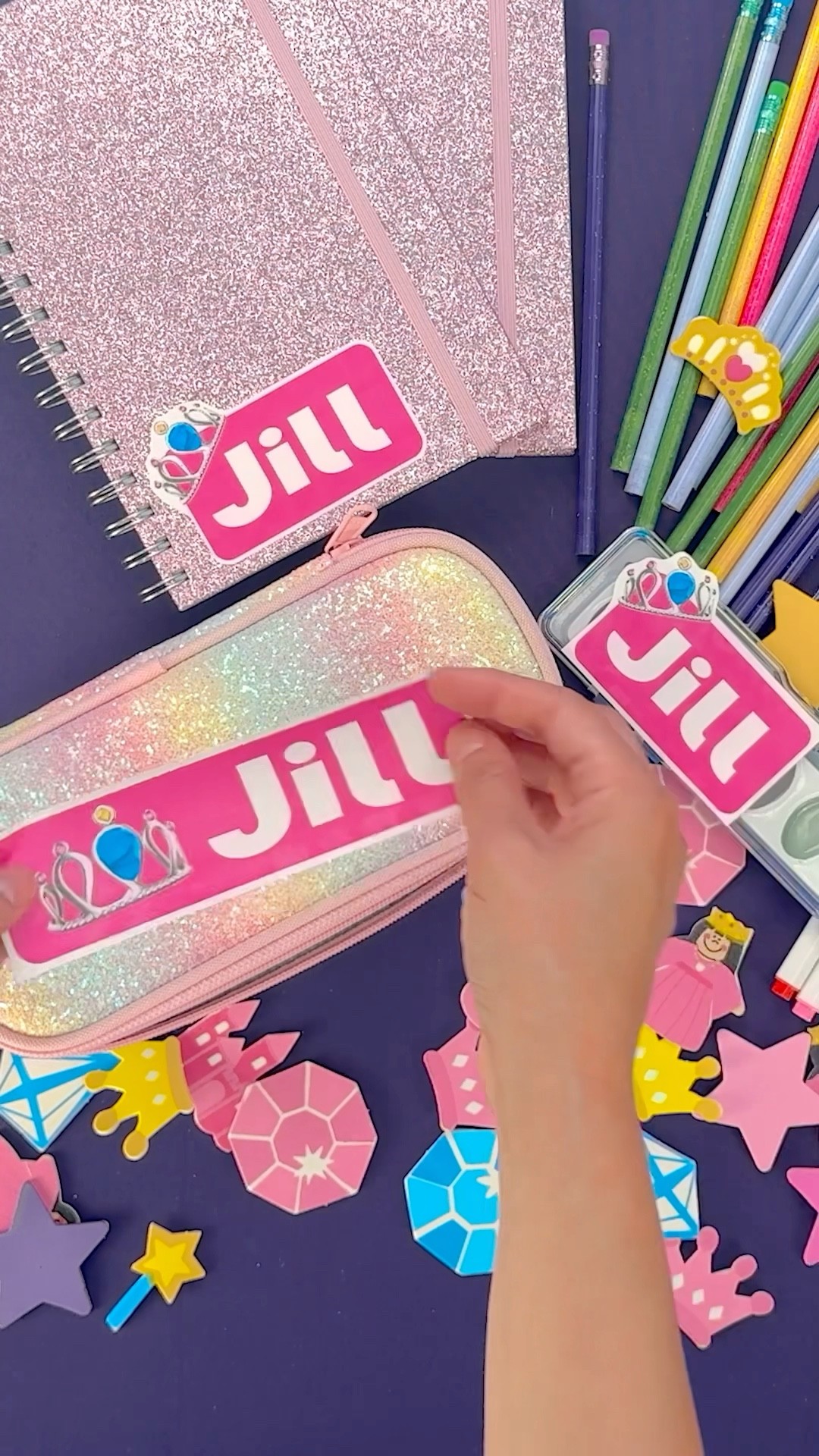 Jill's Pink Girly School Crafts!! #diy #jill #shorts