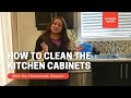 How to Clean the Wood Cabinets with the Homemade Cleaner - come clean with me 2020 - रसोई
