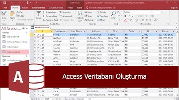 Access İle Veritabanı Oluşturma.