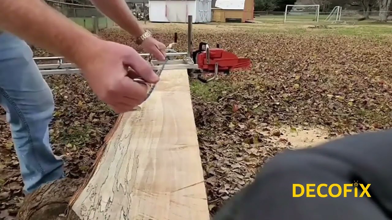 Cum sa faci cherestea acasa! Dispozitiv cu vinci de taiere cherestea cu drujba.