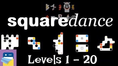 Squaredance: Levels 1 - 20 Walkthrough & iOS iPad Gameplay (Phillip Stollenmayer / Kamibox)