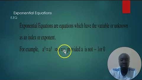Exponential Equation Part 1