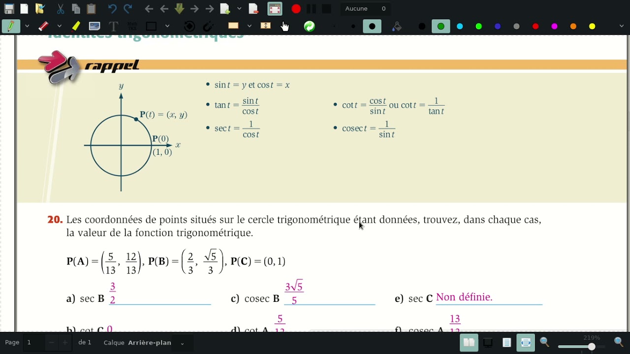 Cours SN5 du 20 avril: intro aux identités trigonométriques