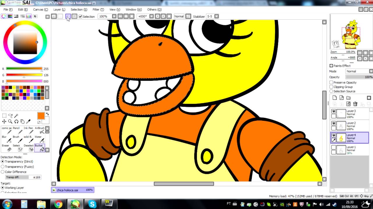 FNAF Speed art - Chica the Chicken- cheatsykoopa98