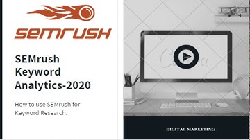 How to use SEMrush for Keyword Research | SEMrush Keyword Analytics | Best Tutorial-2025