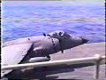 Sea Harriers taking off from HMS Invincible during Orient 92