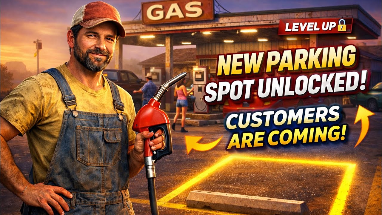Level Up! 🔓 New Parking Spot + Customer Rush | Gas Station Simulator#2 ...