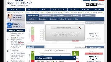 Banc de Binary Broker Review Binary Options Trading Demo Account   Trade with Broker Tutorial