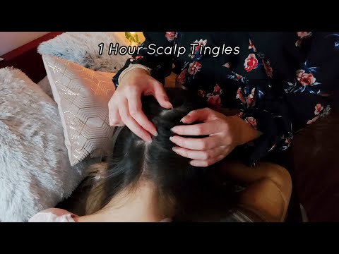 ASMR Scalp check & light ear cleaning for scalp tingles | Scratching, parting, gloves - NT