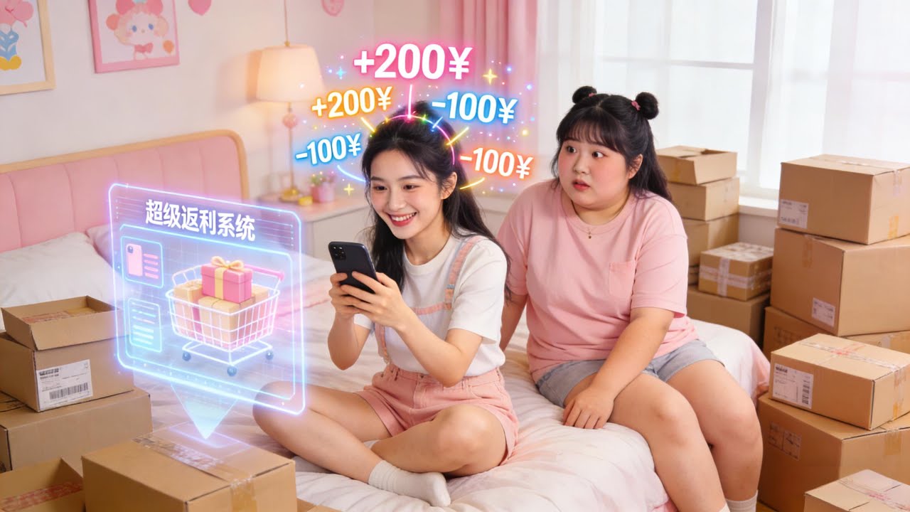 【新剧首发】窮女孩被惡毒後媽逐出家門，幸有好閨蜜不離不棄，覺醒返利系統，花一百返二百，直接帶閨蜜躺贏！