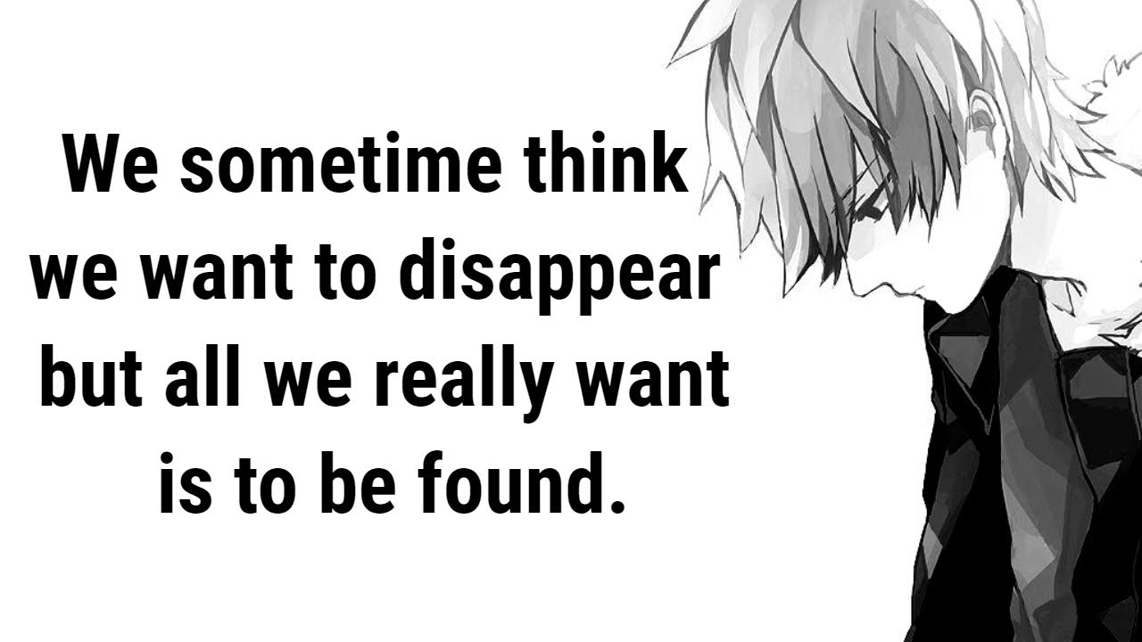 Sad Anime Quotes About Loneliness Sadness lowers down your moods of the ...