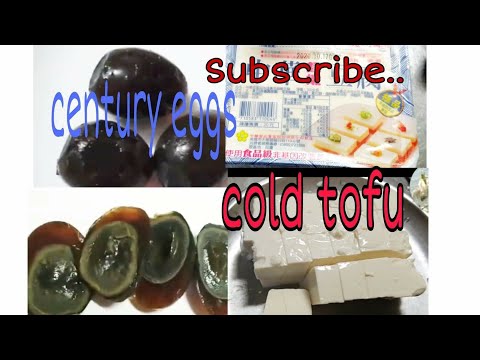 Cold tufo,century egg salad.chinese dish