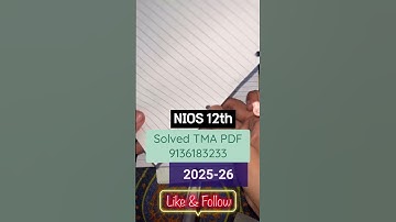 Nios 12th English 302 solved TMA assignment English medium #english #englishassiement #reels
