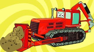 Развивающий Мультик про Машинки – Цветной Трактор Бульдозер (Новая Серия) - Весёлое Видео для Детей