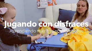 Jugando con disfraces—Aprendiendo minetras nos divertimos