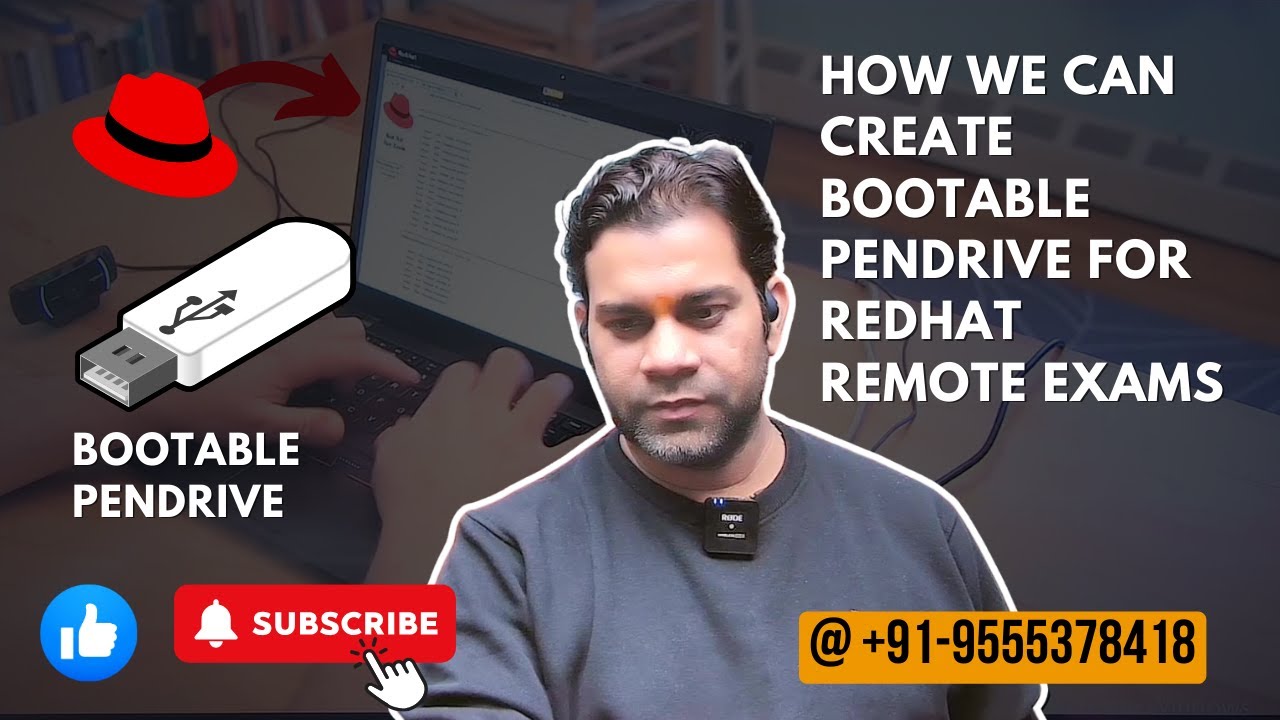 How we can create bootable pen drive to give Red Hat Remote Exam - YouTube