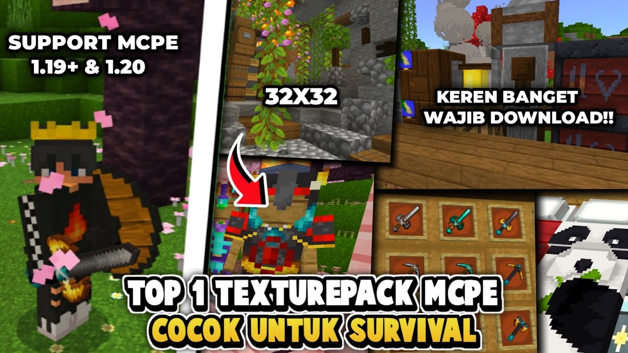 TOP 1 TEXTURE PACK YANG COCOK BANGET UNTUK SURVIVAL - Texture Mcpe 1.19 ...