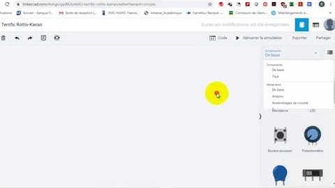 Tinkercad : TP feu tricolore avec appel piéton : Réalisation du circuit