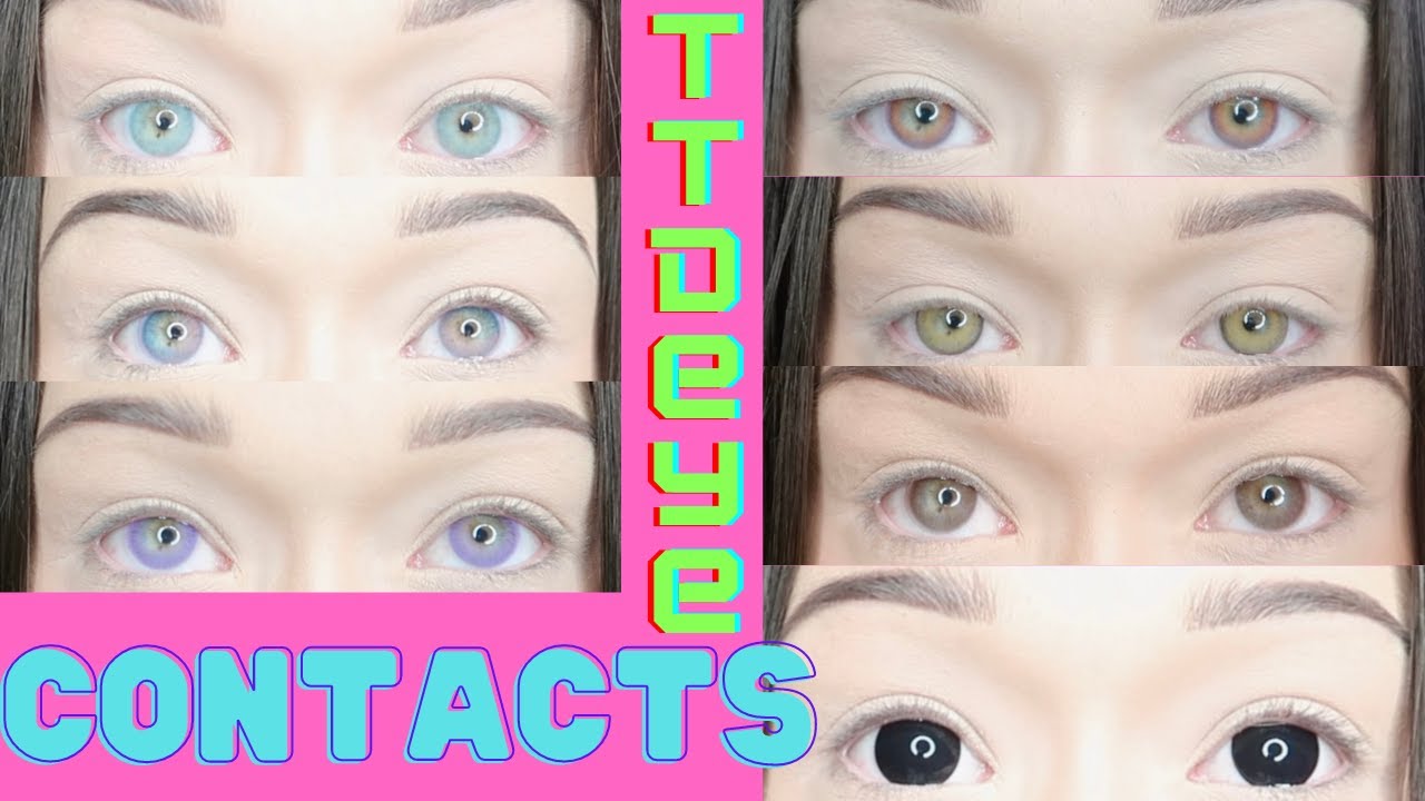 COLORED CONTACTS HAUL | TTDEYE review on green/gray eyes! - YouTube