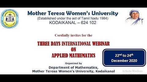 Three Days International Webinar on Applied Mathematics - Day-1