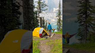 Backcountry camping in the Canadian Rockies is hard to beat🤯🇨🇦 #canada #camping #banff