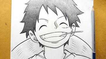 How to draw Luffy easy step by step for beginners || Easy anime drawing ideas for beginners