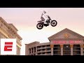 Travis Pastrana honors Evel Knievel by jumping Caesars Palace fountain in Las Vegas | ESPN