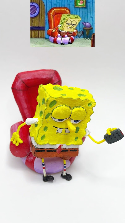 I made a Sponge bob with  3D pen.「IGHT IMMA HEAD OUT」#spongebob #3d #memes #meme #squarepants
