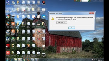 Word cannot open the document  user does not have access privileges