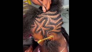 Tutorial on how to create star hairstyle #braids