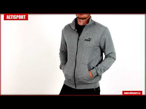 puma ess grey sweat jacket