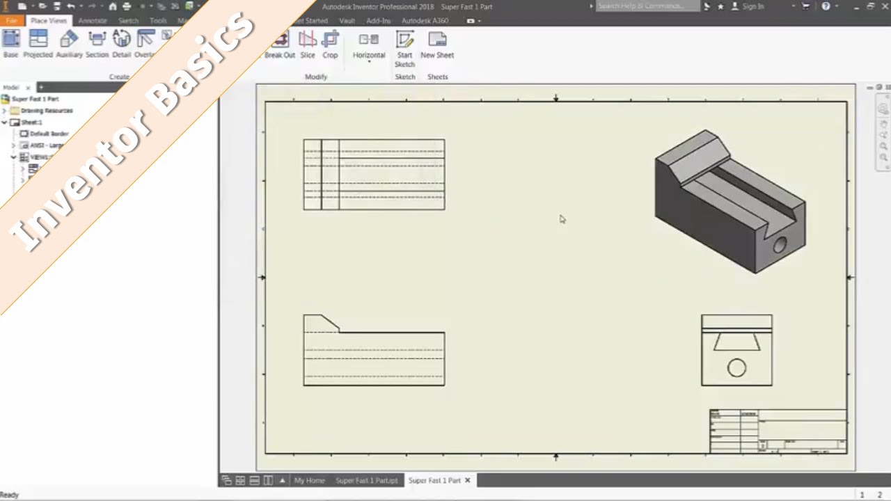 Inventor 101 Detail Part Drawings From 3d Cad